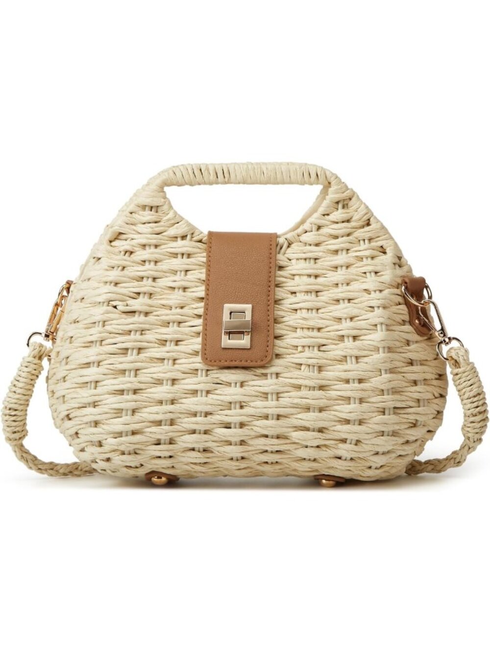 Handmade Straw Woven Beach Clutch Bag | Summer Crossbody Tote for Women